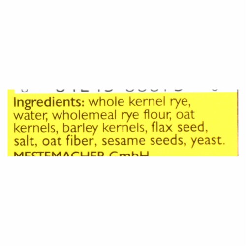 Mestemacher Bread Bread - Three Grain - 17.6 oz - case of 12 Perspective: back