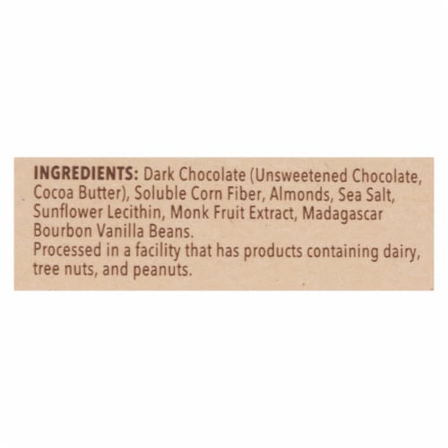Choczero - Keto Bark Dark Chocolate Almonds - Case of 12-6 oz. Perspective: back
