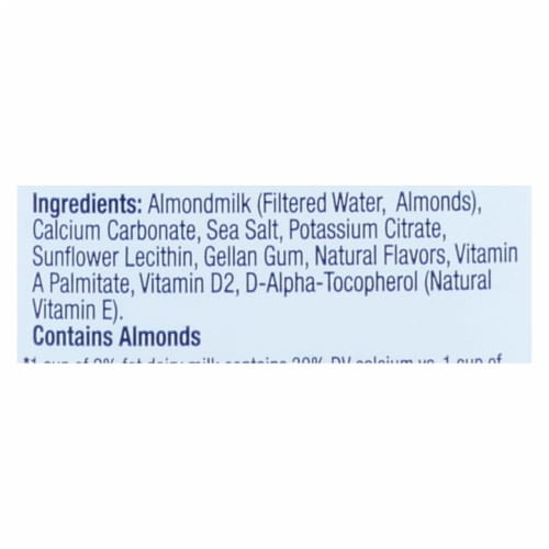 Almond Breeze - Almond Milk - Unsweetened Original - Case of 12 - 32 fl oz. Perspective: back