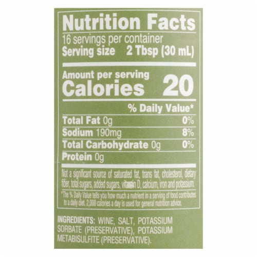 Holland House Holland House White Cooking Wine - White - Case of 12 - 16 Fl oz. Perspective: back