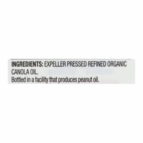 Spectrum Naturals Organic Refined Canola Oil - Case of 12 - 16 Fl oz. Perspective: back