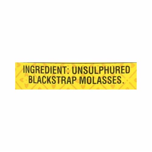 Plantation Blackstrap Molasses Syrup - Unsulphured - Case of 12 - 15 Fl oz. Perspective: back