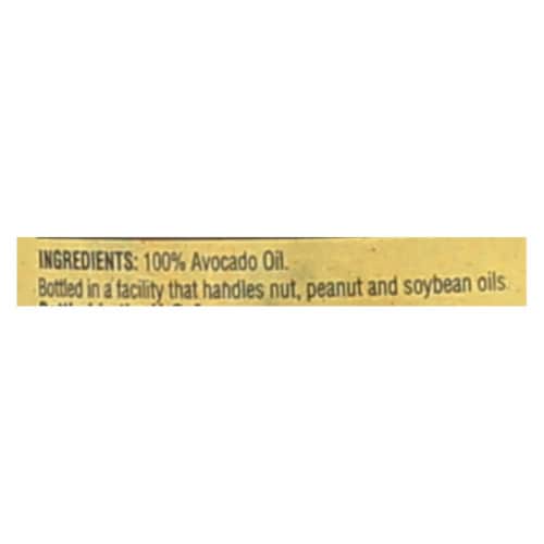 Napa Valley Naturals - Oil Avocado Expeller Prss - Case of 12 - 25.4 oz. Perspective: back