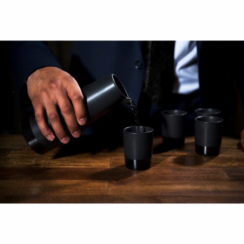5-Piece Stoneware Sake Set by Viski® Perspective: back