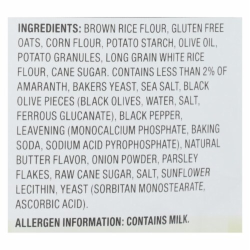 Miltons - Cracker Olive Oil Gluten Free - Case of 12 - 4.5 oz. Perspective: back
