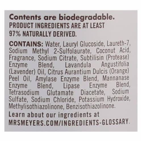 Mrs. Meyer's Clean Day - 2X Laundry Detergent - Lavender - Case of 6 - 64 oz Perspective: back