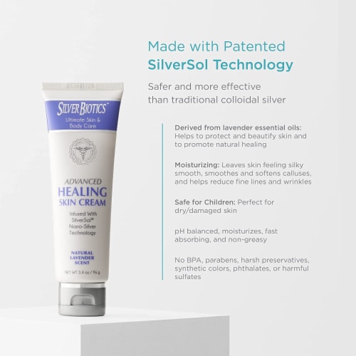 Silver Biotics - Skin Cream Lavender - 1 Each - 3.4 oz. Perspective: back