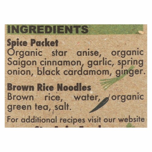 Happy Pho Brown Rice Noodle Soup Mix, Garlic Goodness - Case of 6 - 4.5 oz. Perspective: back