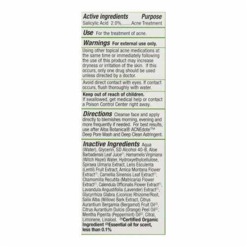Alba Botanica - Natural Acnedote Invisible Treatment Gel - 0.5 oz Perspective: back