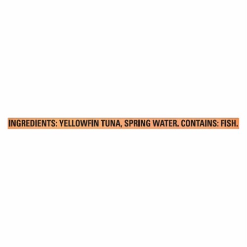 Natural Sea Wild Yellowfin Tuna, Unsalted, Chunk Light - Case of 12 - 5 oz. Perspective: back