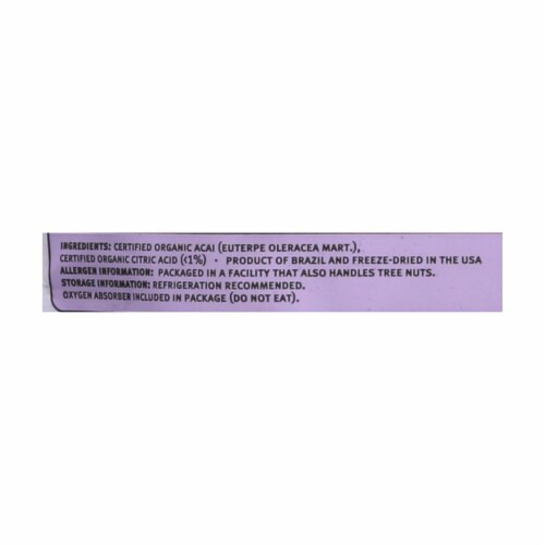 Navitas Naturals Acai Powder - Organic - Freeze-Dried - 4 oz - case of 12 Perspective: back