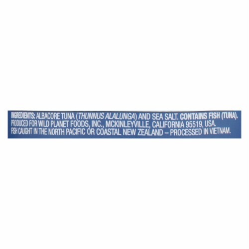 Wild Planet Albacore Tuna - Low Mercury - Case of 12 - 5 oz. Perspective: back