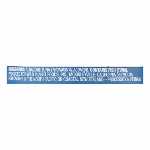 Wild Planet Wild Albacore Tuna - No Salt Added - Case of 12 - 5 oz. Perspective: back