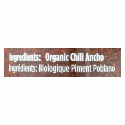 Spicely Organics - Organic Org Chili Ancho Ground - Case of 3 - 1.7 oz. Perspective: back