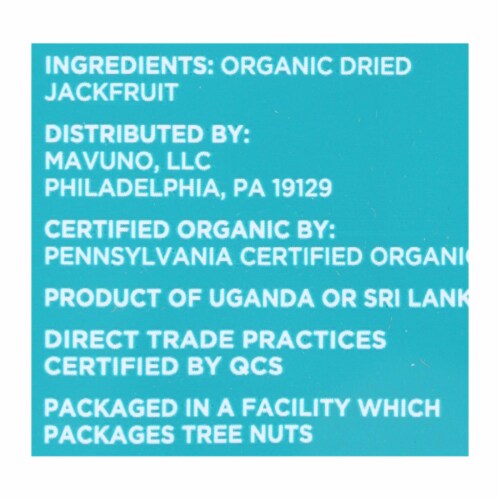 Mavuno Harvest Organic Dried Fruits - Jackfruit - Case of 6 - 2 oz. Perspective: back