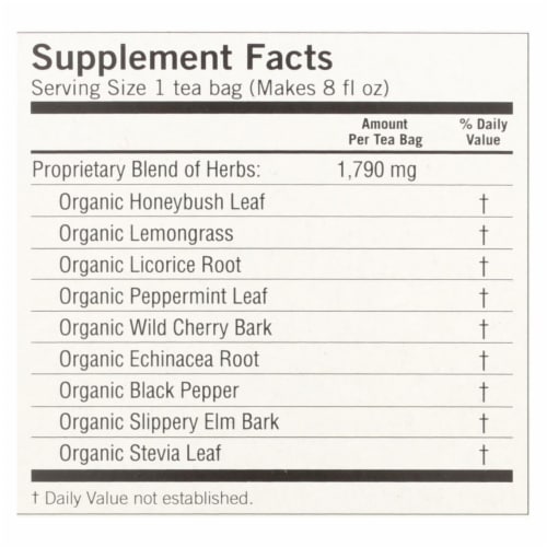 Yogi Throat Comfort Herbal Tea Caffeine Free Honey Lemon - 16 Tea Bags - Case of 6 Perspective: back