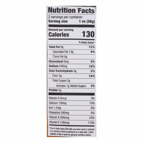 Rhythm Superfoods Zesty Nacho Organic Kale Chips Perspective: back