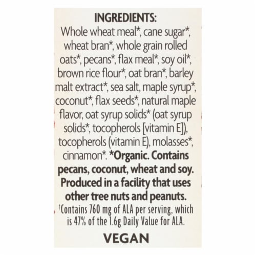 Nature's Path Maple Pecan Crunch - Flax Plus - Case of 12 - 11.5 oz. Perspective: back