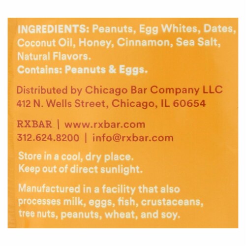 RxBar - Nut Butter - Honey Cinnamon - Case of 10 - 1.13 oz. Perspective: back