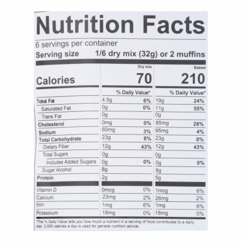 Lakanto - Muffin Mix Blueberry - Case of 8-6.77 oz. Perspective: back