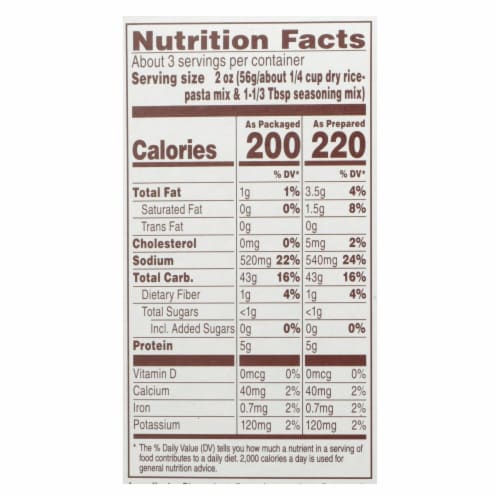 Near East Rice Pilaf Mix - Chicken and Garlic - Case of 12 - 6.3 oz. Perspective: back
