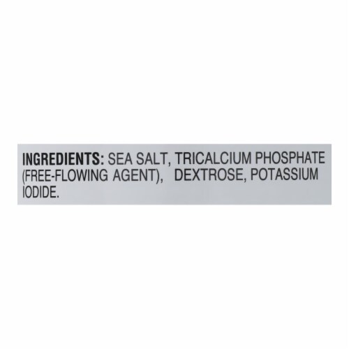 Hain Sea Salt - Iodized - Case of 8 - 21 oz. Perspective: back