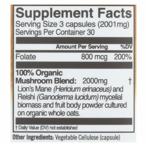 Om - Mush Sprfd Brain Fuel - 1 Each - 90 CT Perspective: back