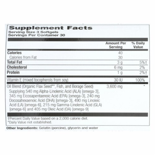 Nature's Life - Total Efa 1200 Mg - 1 Each-90 SGEL Perspective: back