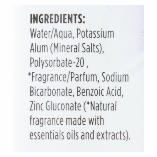 Crystal Essence Mineral Deodorant Body Spray Lavender And White Tea - 4 fl oz. Perspective: back