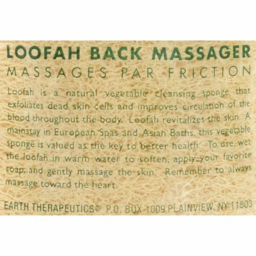 Earth Therapeutics Loofah Bath Pad - 1 Pad Perspective: back