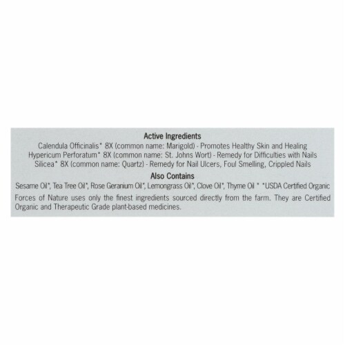 Forces of Nature - Organic Nail Fungus Control - Extra Strength - 11 ml Perspective: back