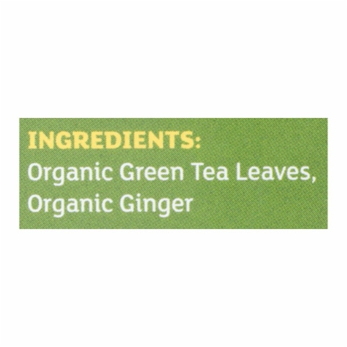 Equal Exchange - Tea Green Ginger - Case of 6-20 BAG Perspective: back