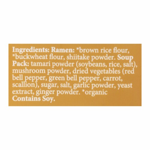 Lotus Foods Buckwheat Mushroom Brown Rice Ramen with Vegetable Soup - Case of 10 - 2.8 oz. Perspective: back