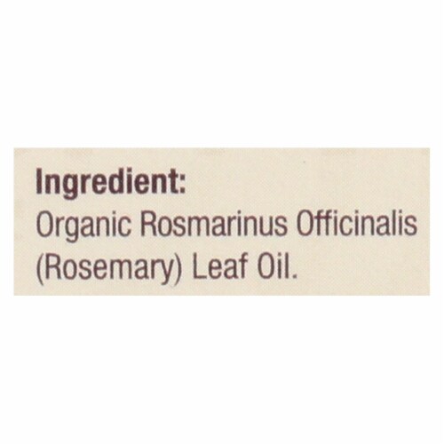 Nature's Answer - Organic Essential Oil - Rosemary - 0.5 oz. Perspective: back