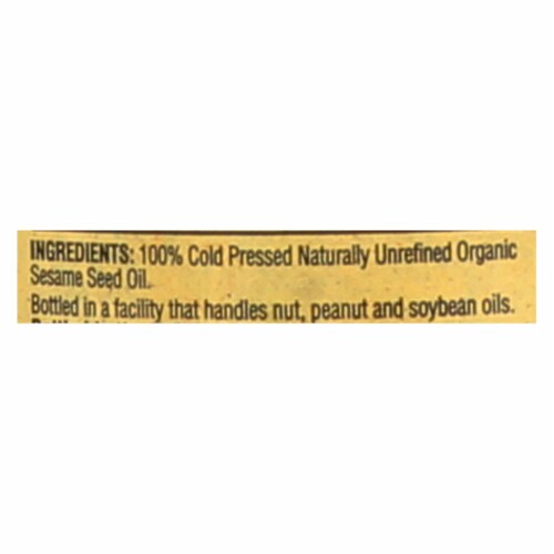 Napa Valley Naturals Organic Cold Pressed Sesame Oil - Case of 12 - 12.7 Fl oz. Perspective: back
