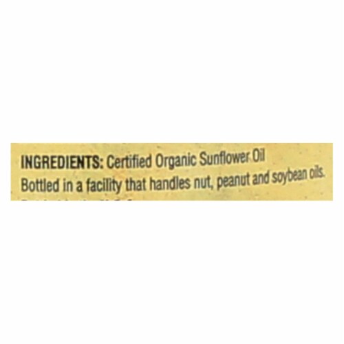 Napa Valley Naturals Organic Sunflower Oil - Case of 12 - 25.4 Fl oz. Perspective: back