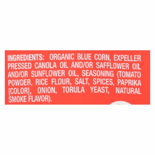Garden of Eatin red Hot Blues Tortilla Chips Perspective: back