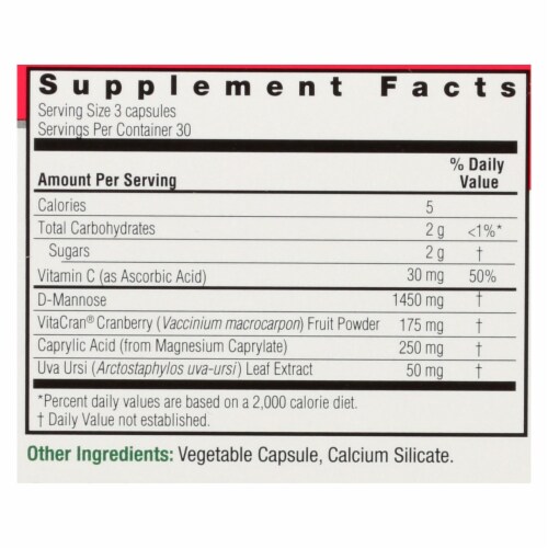 Nature's Answer Ut Answer Dietary Supplement  - 1 Each - 90 VCAP Perspective: back