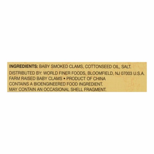 Reese Baby Clams - Smoked - 3.66 oz - Case of 10 Perspective: back
