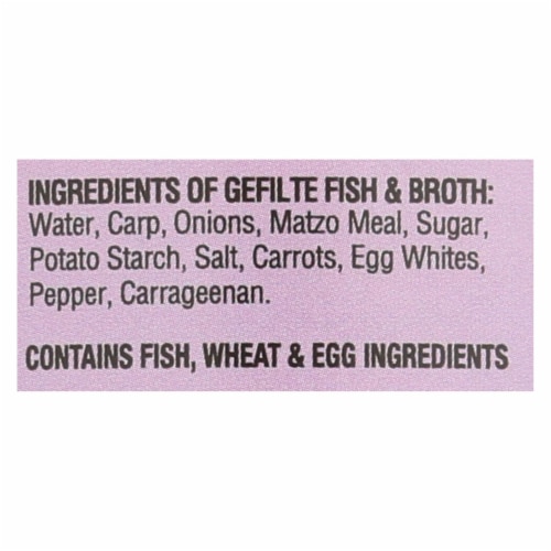 Yehuda Matzo Gelfilte Fish - Original - Case of 12 - 24 oz. Perspective: back