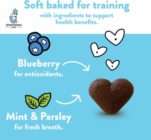 Natural, Grain-Free Dog Biscuits | Made w/Upcycled Ingredients in USA | Blueberried Treasure Perspective: back