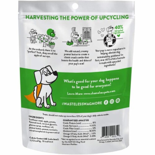 Natural, Grain-Free Dog Biscuits | Made w/Upcycled Ingredients in USA | Applenoon Delight Perspective: back