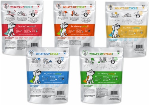Dog Treats Variety Pack | Lbstr, Pmpkin Nut, Break an Egg, Applenoon, Blueberried (1 of each) Perspective: back