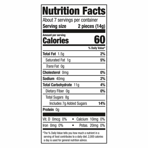 Brach's Nips Wrapped Butter Rum 3.25 oz Peg Bag - Case of 12 Perspective: back