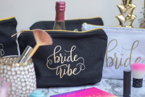 Women's Canvas Makeup Bags for Weddings, Bachelorette Parties, and Bridal  Showers, 11 Pieces - Kroger