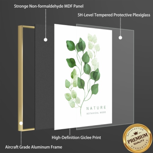 Framed Canvas Wall Paintings - Nature botanical Mood 3 - Aesthetic Prints for Interior Décor Perspective: back