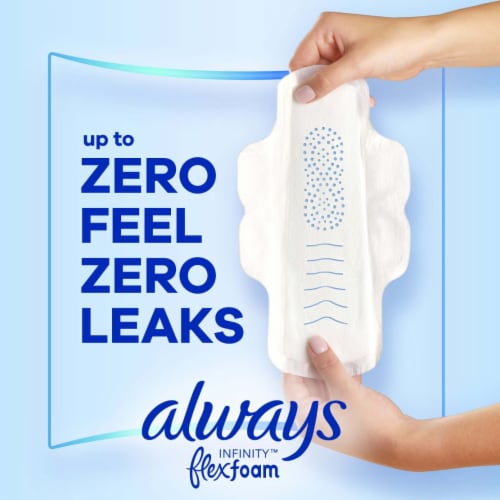 Women's Infinity Feminine Pads with Wings Unscented Perspective: back