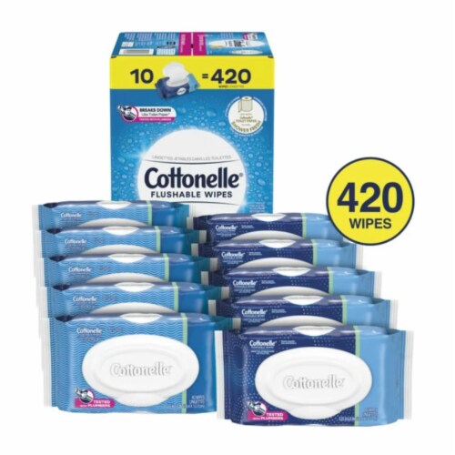 Cottonelle Fresh Care Flushable Wet Wipes, 420 Wipes Kroger