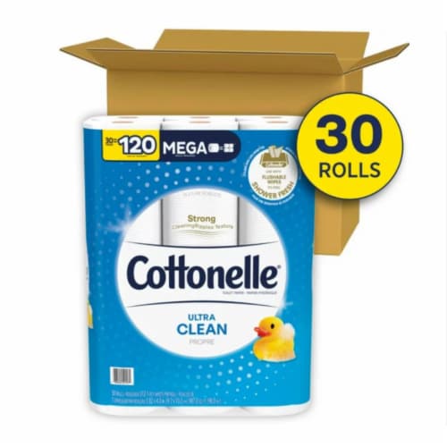 Cottonelle Ultra Clean Toilet Paper Perspective: back