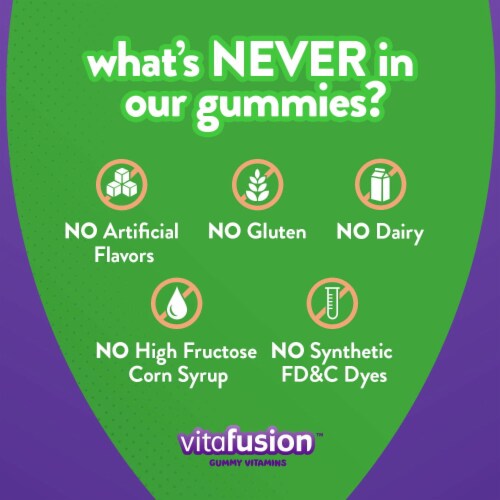 Fiber Gummy Vitamins; 90 Count Perspective: back